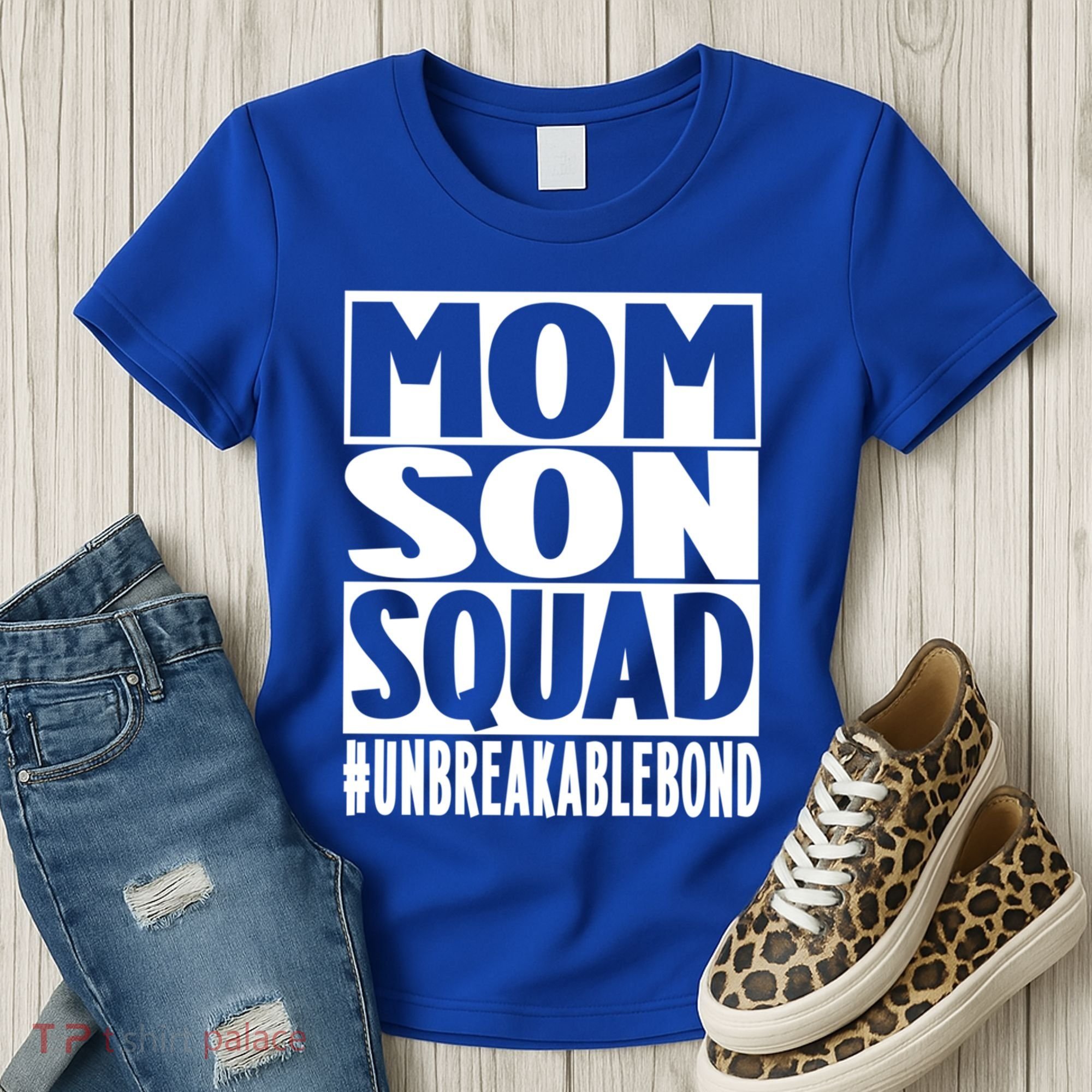 Mothers Day Mom Son Squad Unbreakable Bond Gift Women's T-Shirt
