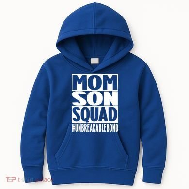 Mothers Day Mom Son Squad Unbreakable Bond Gift Kids Hoodie