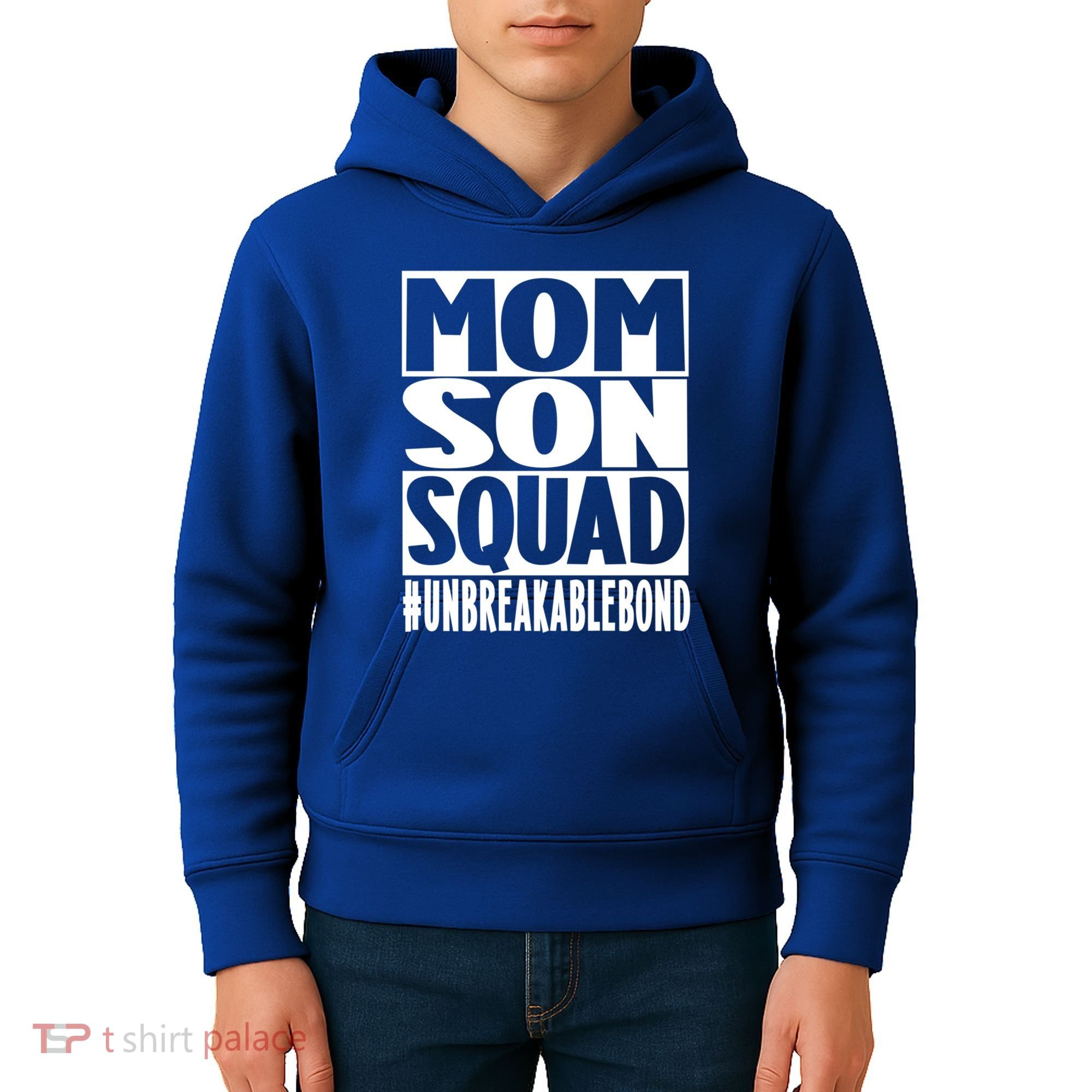 Mothers Day Mom Son Squad Unbreakable Bond Gift Kids Hoodie