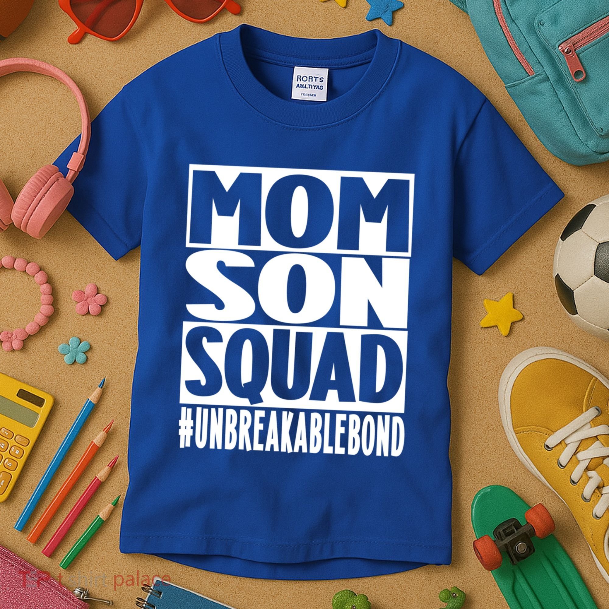 Mothers Day Mom Son Squad Unbreakable Bond Gift Kids T-Shirt