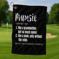 Mumsie Definition Mother's Day & Birthday Gift Grandmother Golf Towel thumb 1