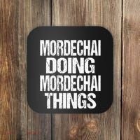 Mordechai Doing Mordechai Things Purim Coaster thumb 0