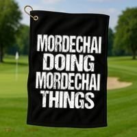 Mordechai Doing Mordechai Things Purim Golf Towel thumb 1