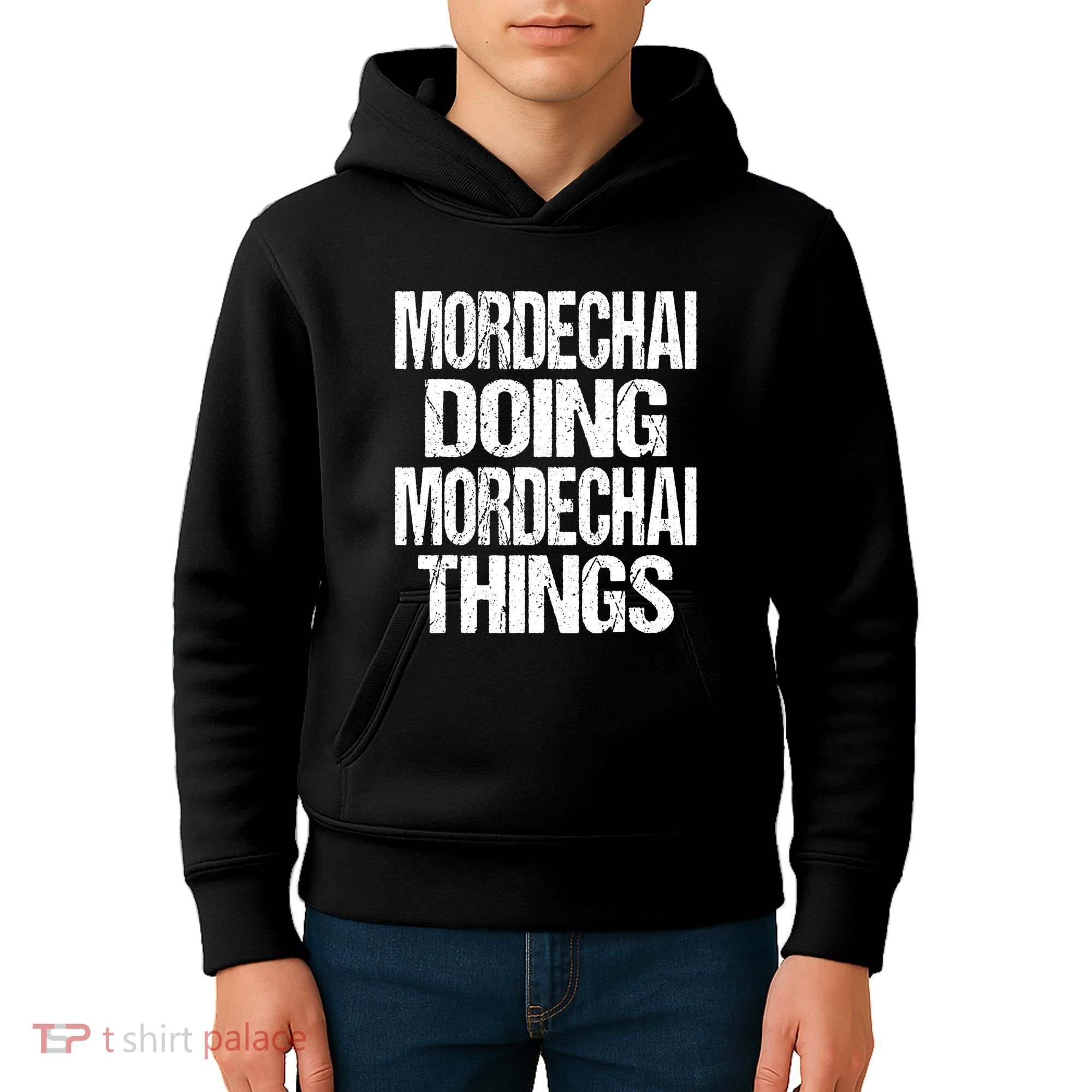 Mordechai Doing Mordechai Things Purim Kids Hoodie