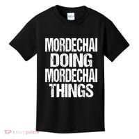 Mordechai Doing Mordechai Things Purim Kids T-Shirt thumb 0