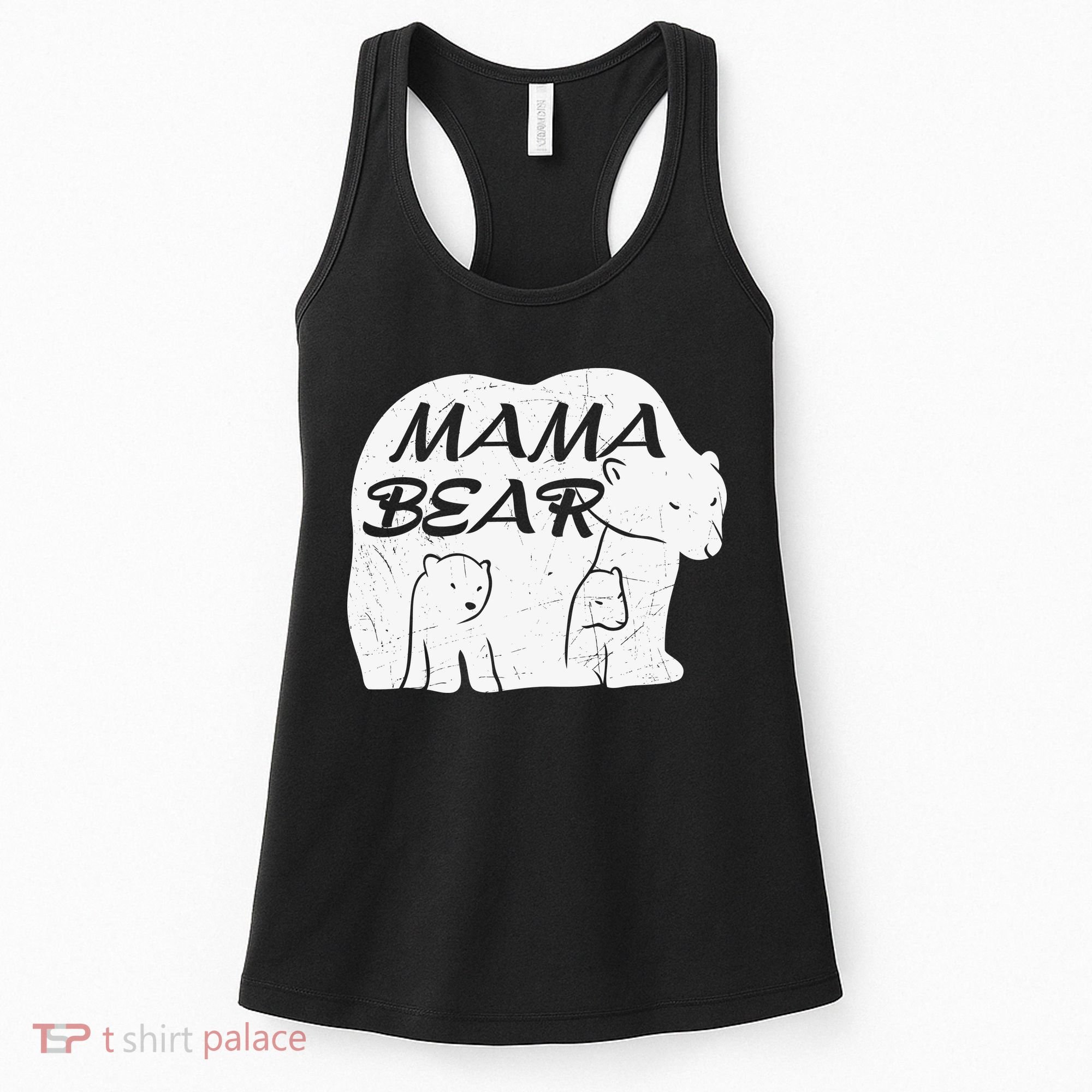 Mother's Day Mama Bear Plus Size Shirts For Mom Son Daughter Family Men Women Women's Tank Top