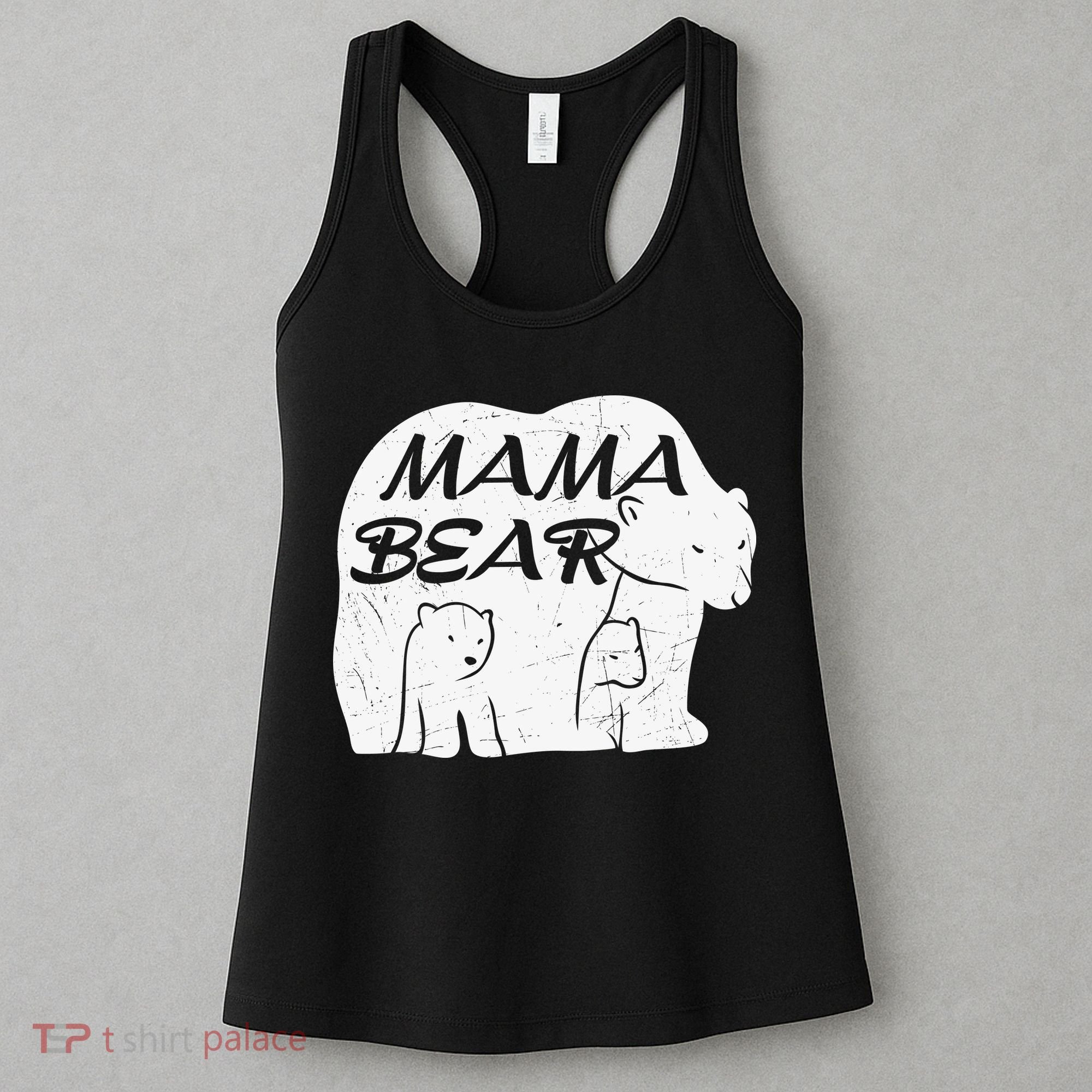 Mother's Day Mama Bear Plus Size Shirts For Mom Son Daughter Family Men Women Women's Tank Top