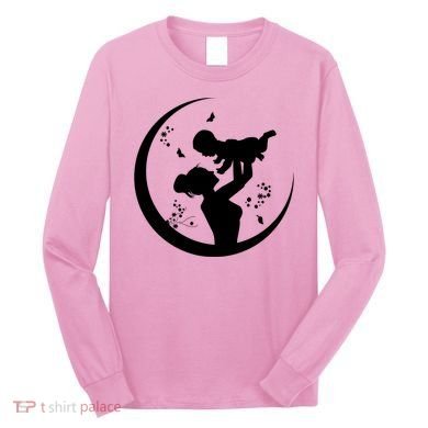 Mother's Day Moon Cute Gift Long Sleeve Shirt