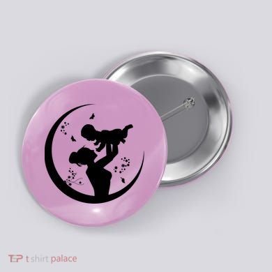 Mother's Day Moon Cute Gift Button