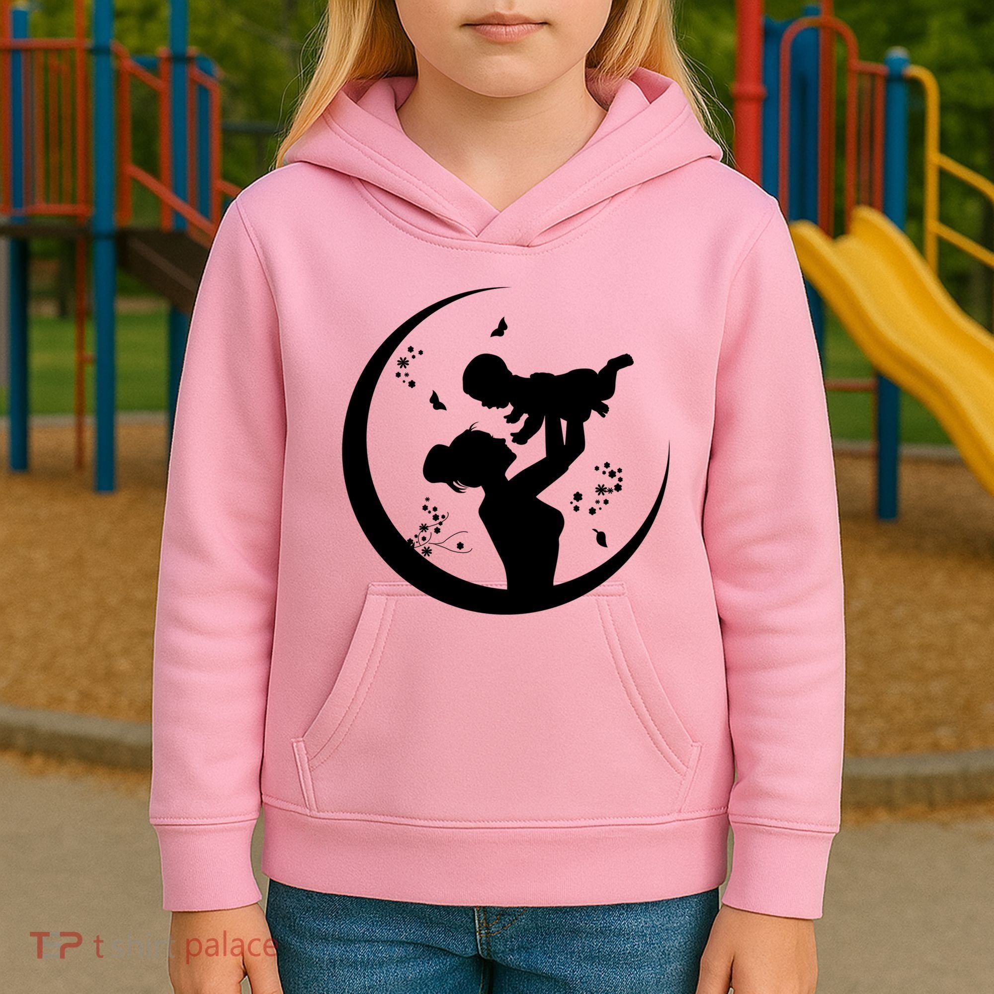 Mother's Day Moon Cute Gift Kids Hoodie