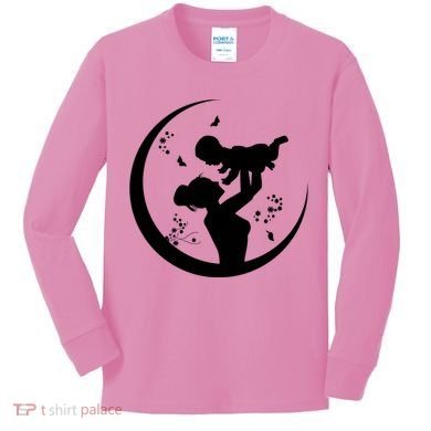Mother's Day Moon Cute Gift Kids Long Sleeve Shirt