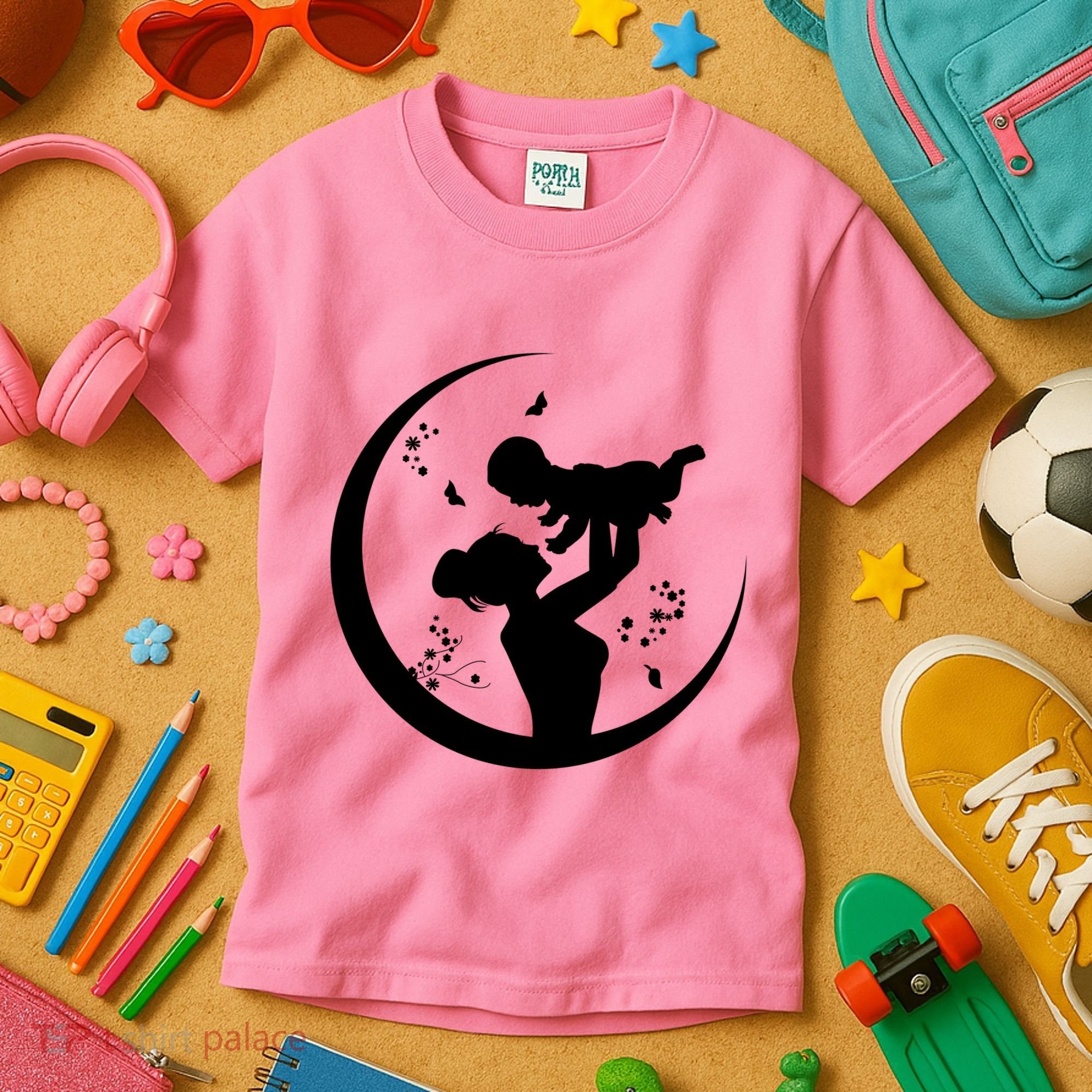 Mother's Day Moon Cute Gift Kids T-Shirt