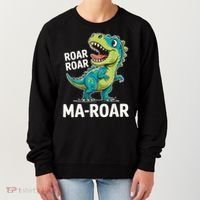 Ma-Roar Dinosaur Mom Quote Family Women's Sweatshirt thumb 0