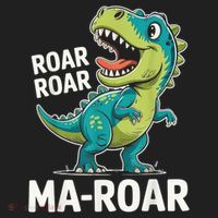 Ma-Roar Dinosaur Mom Quote Family Women's Sweatshirt thumb 2
