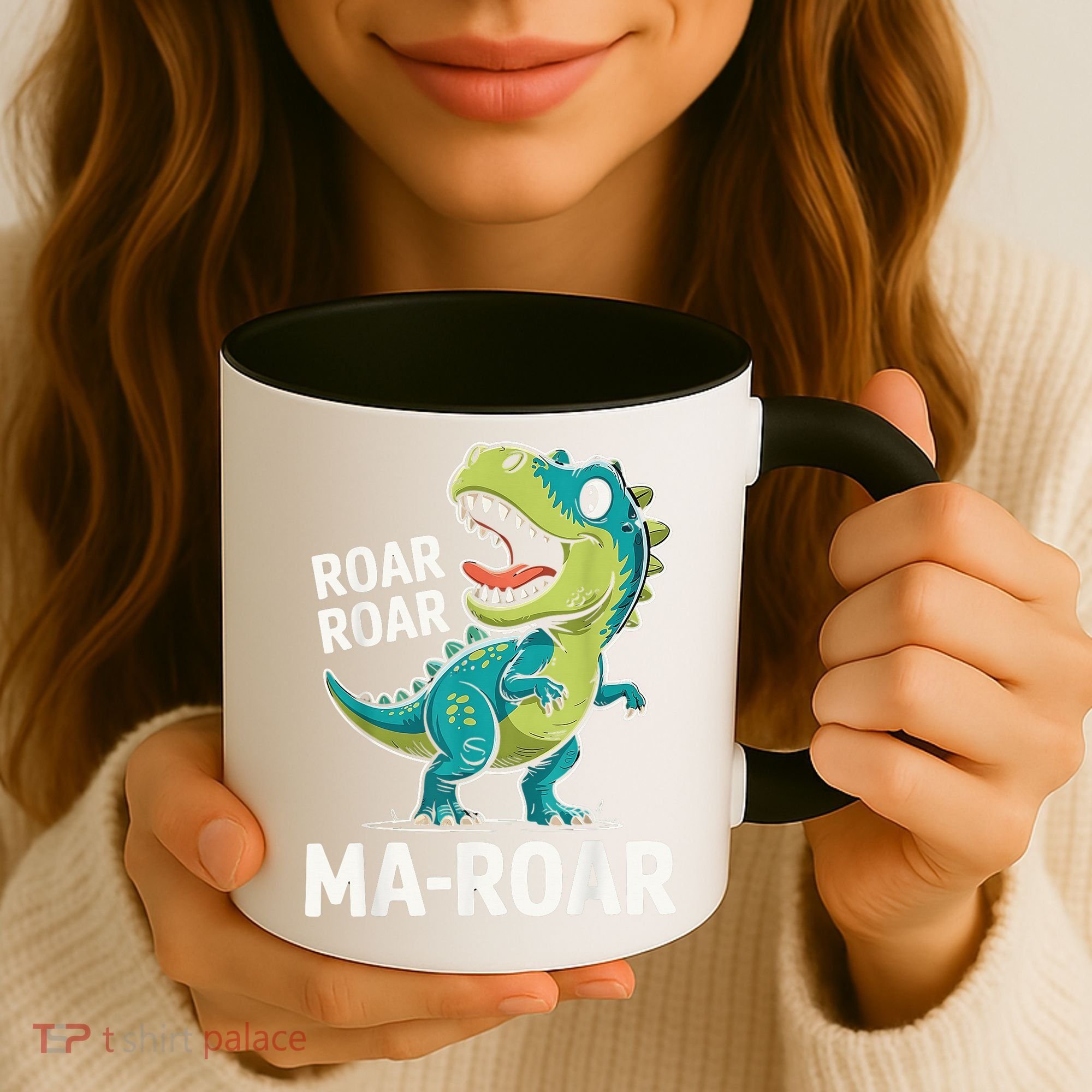 Ma-Roar Dinosaur Mom Quote Family Coffee Mug