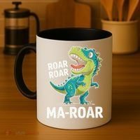 Ma-Roar Dinosaur Mom Quote Family Coffee Mug thumb 4
