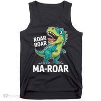 Ma-Roar Dinosaur Mom Quote Family Tank Top thumb 0
