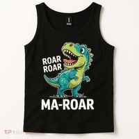 Ma-Roar Dinosaur Mom Quote Family Tank Top thumb 2
