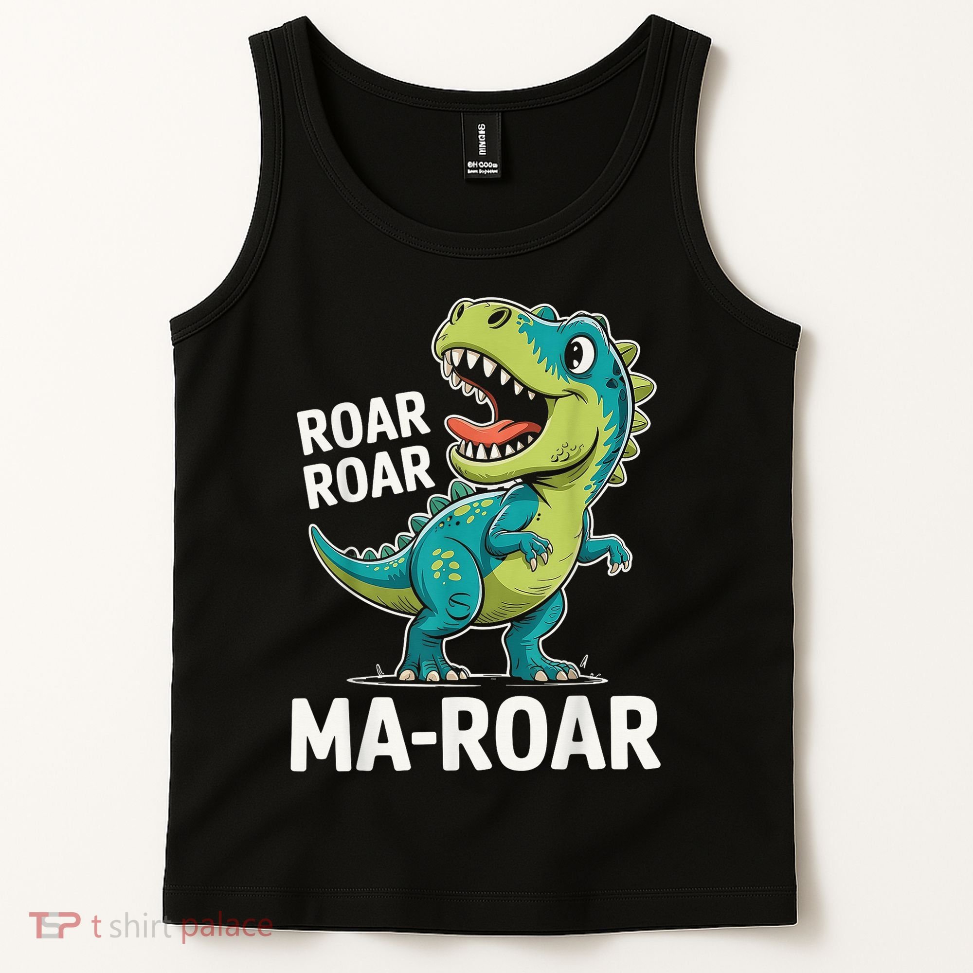 Ma-Roar Dinosaur Mom Quote Family Tank Top