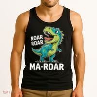 Ma-Roar Dinosaur Mom Quote Family Tank Top thumb 3