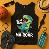 Ma-Roar Dinosaur Mom Quote Family Tank Top thumb 4