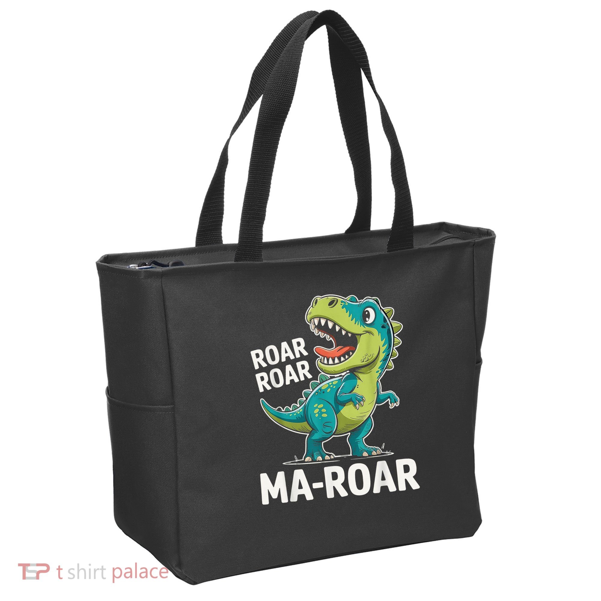Ma-Roar Dinosaur Mom Quote Family Tote Bag
