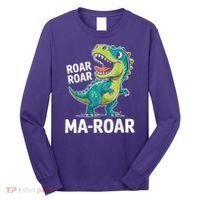 Ma-Roar Dinosaur Mom Quote Family Long Sleeve Shirt thumb 0