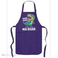 Ma-Roar Dinosaur Mom Quote Family Apron thumb 0