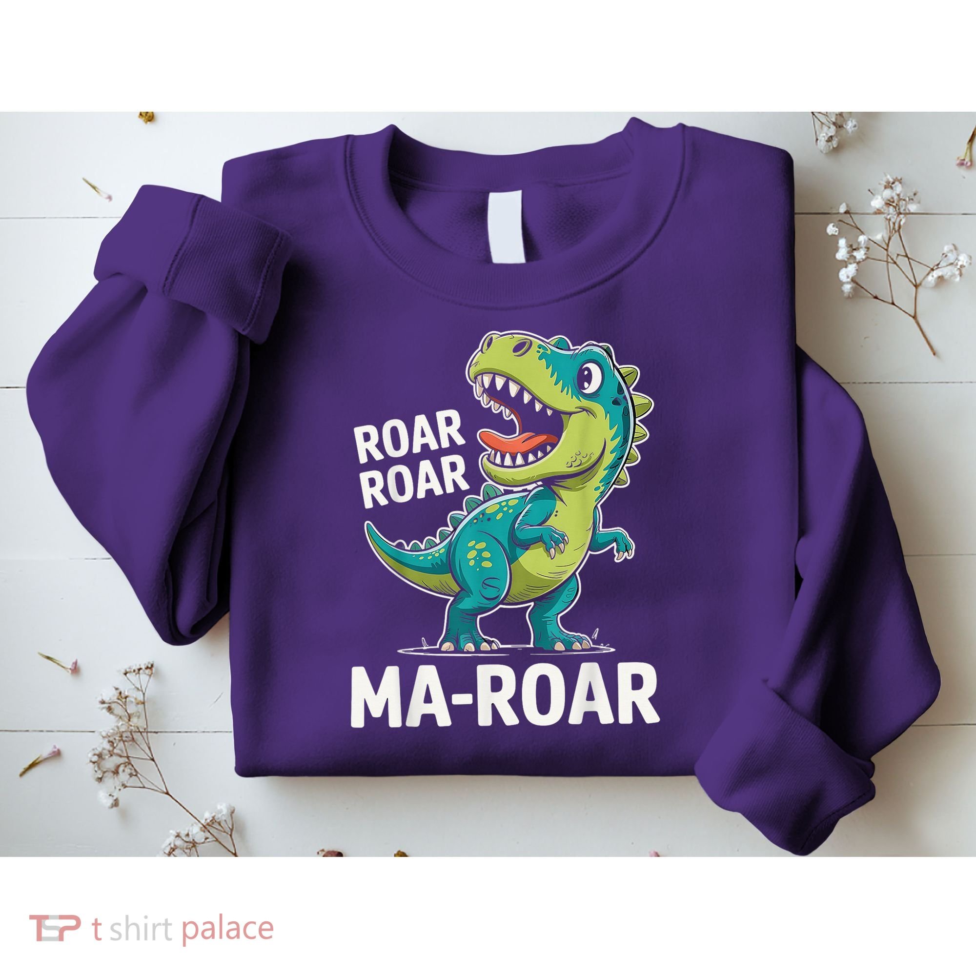 Ma-Roar Dinosaur Mom Quote Family Sweatshirt