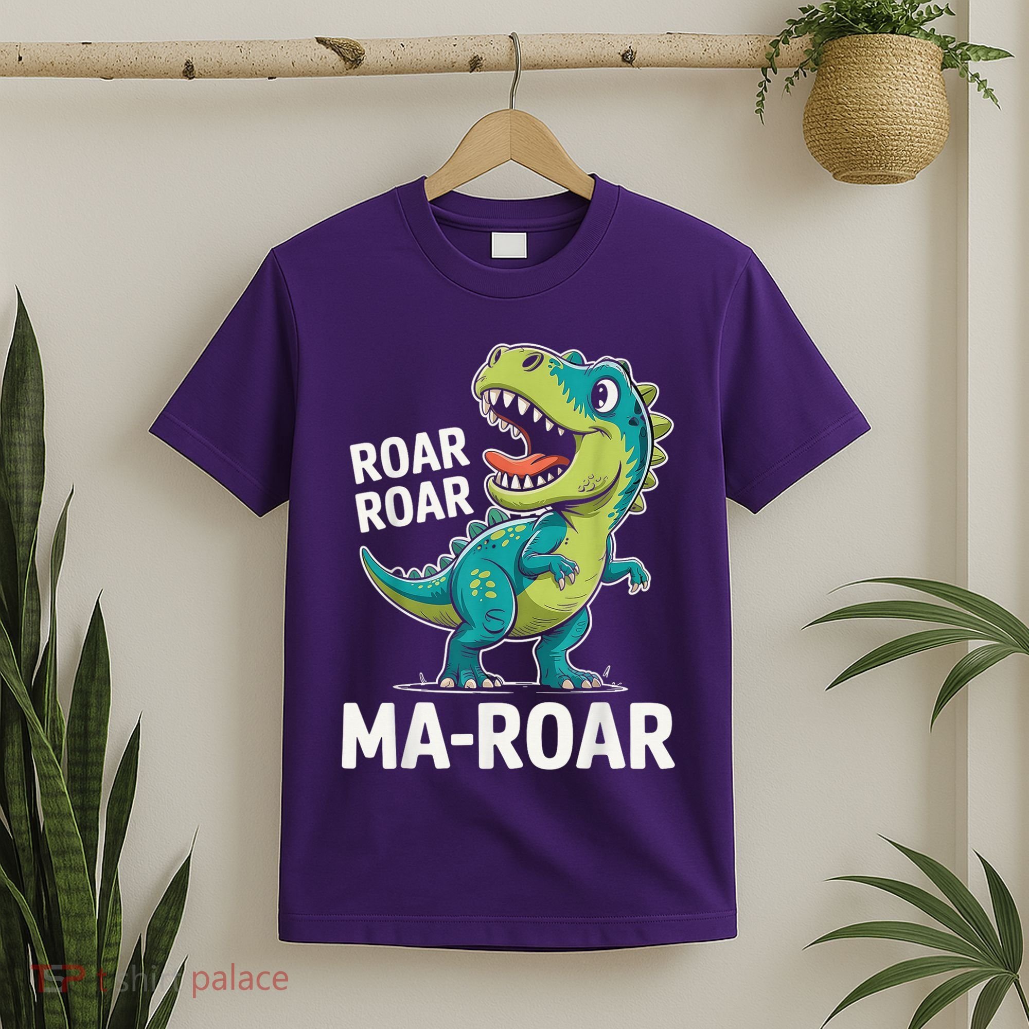 Ma-Roar Dinosaur Mom Quote Family T-Shirt