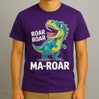 Ma-Roar Dinosaur Mom Quote Family T-Shirt thumb 3