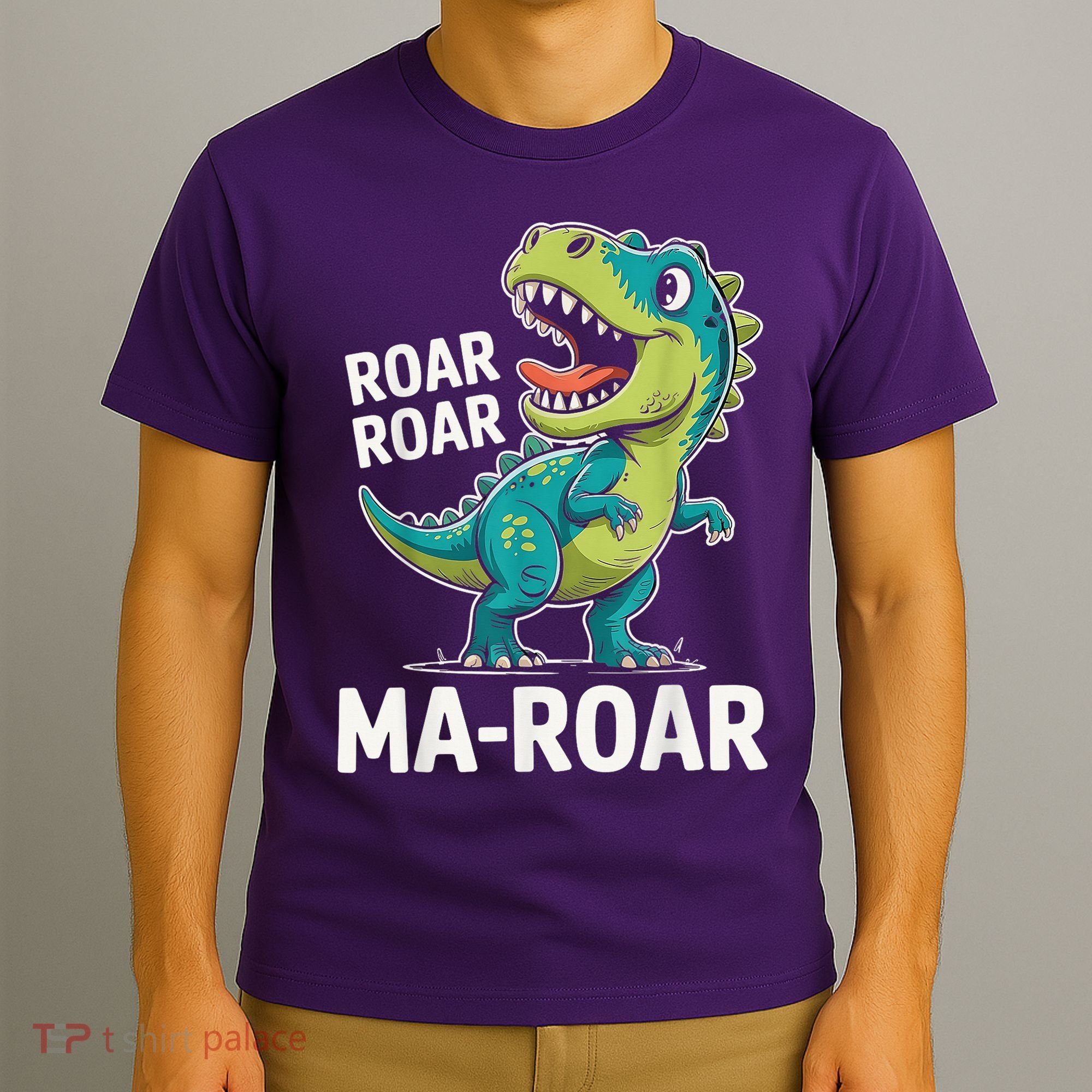 Ma-Roar Dinosaur Mom Quote Family T-Shirt