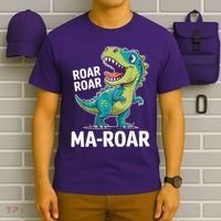 Ma-Roar Dinosaur Mom Quote Family T-Shirt thumb 6