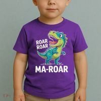 Ma-Roar Dinosaur Mom Quote Family Toddler T-Shirt thumb 2