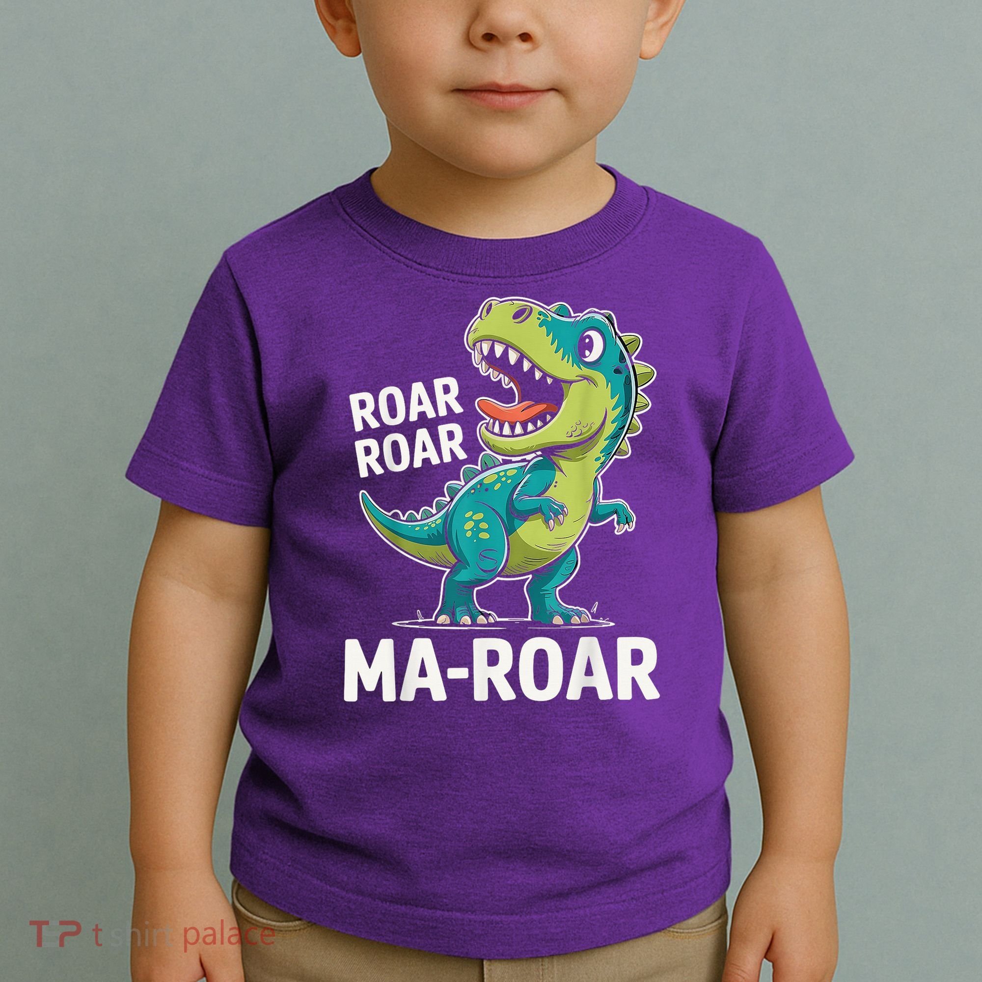 Ma-Roar Dinosaur Mom Quote Family Toddler T-Shirt