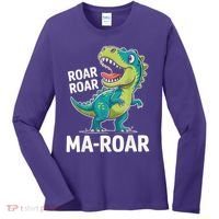 Ma-Roar Dinosaur Mom Quote Family Women's Long Sleeve Shirt thumb 0