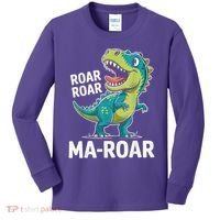 Ma-Roar Dinosaur Mom Quote Family Kids Long Sleeve Shirt thumb 0