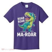 Ma-Roar Dinosaur Mom Quote Family Kids T-Shirt thumb 0