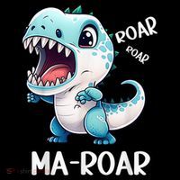 Ma-Roar Dinosaur Mom Quote Women's Hoodie thumb 2