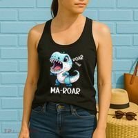 Ma-Roar Dinosaur Mom Quote Women's Tank Top thumb 2