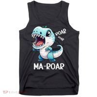 Ma-Roar Dinosaur Mom Quote Tank Top thumb 0
