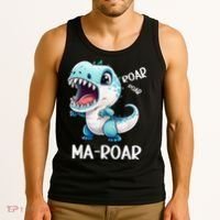 Ma-Roar Dinosaur Mom Quote Tank Top thumb 3