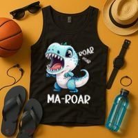 Ma-Roar Dinosaur Mom Quote Tank Top thumb 4