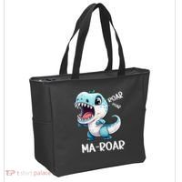 Ma-Roar Dinosaur Mom Quote Tote Bag thumb 2