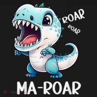 Ma-Roar Dinosaur Mom Quote Tote Bag thumb 4