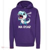 Ma-Roar Dinosaur Mom Quote Hoodie thumb 0