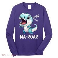 Ma-Roar Dinosaur Mom Quote Long Sleeve Shirt thumb 0