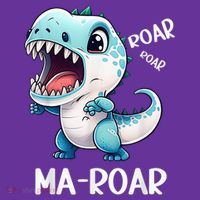 Ma-Roar Dinosaur Mom Quote Long Sleeve Shirt thumb 2