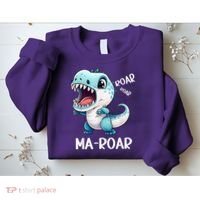 Ma-Roar Dinosaur Mom Quote Sweatshirt thumb 2