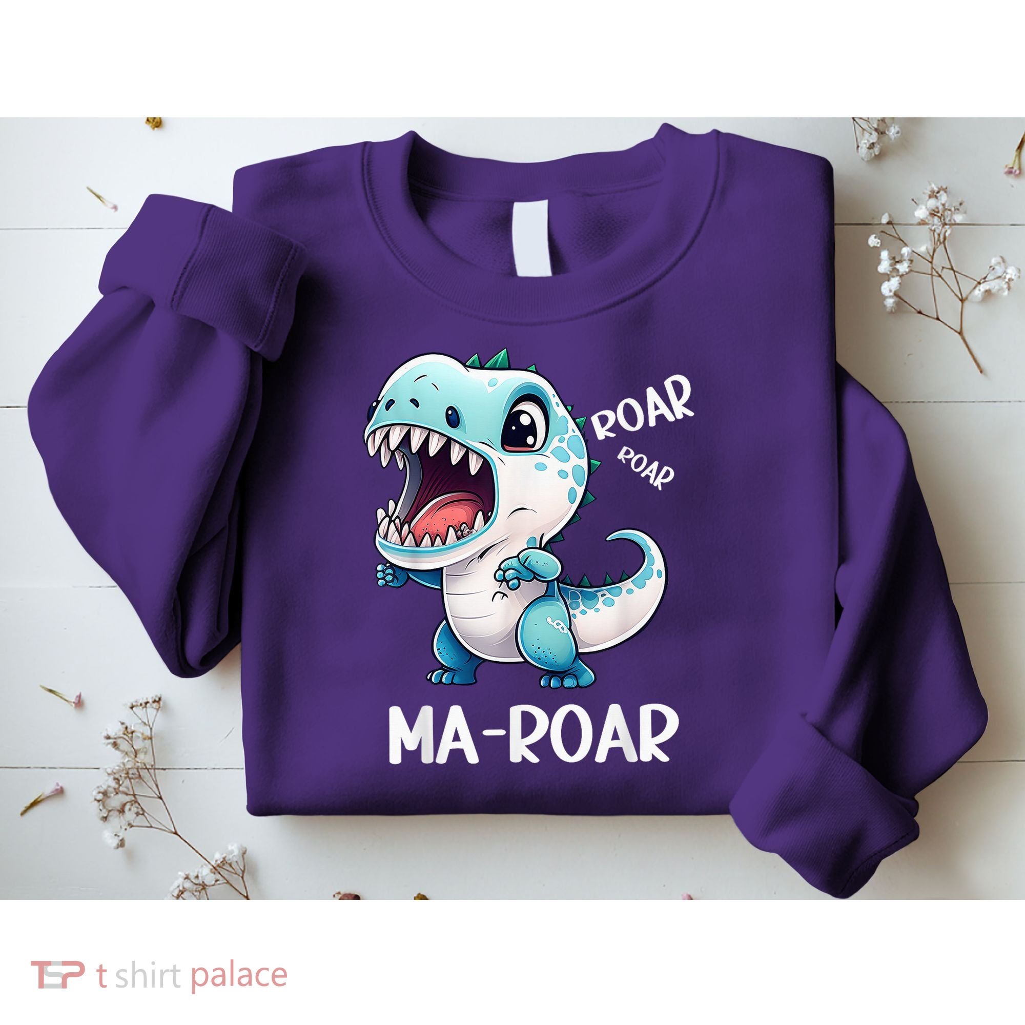 Ma-Roar Dinosaur Mom Quote Sweatshirt